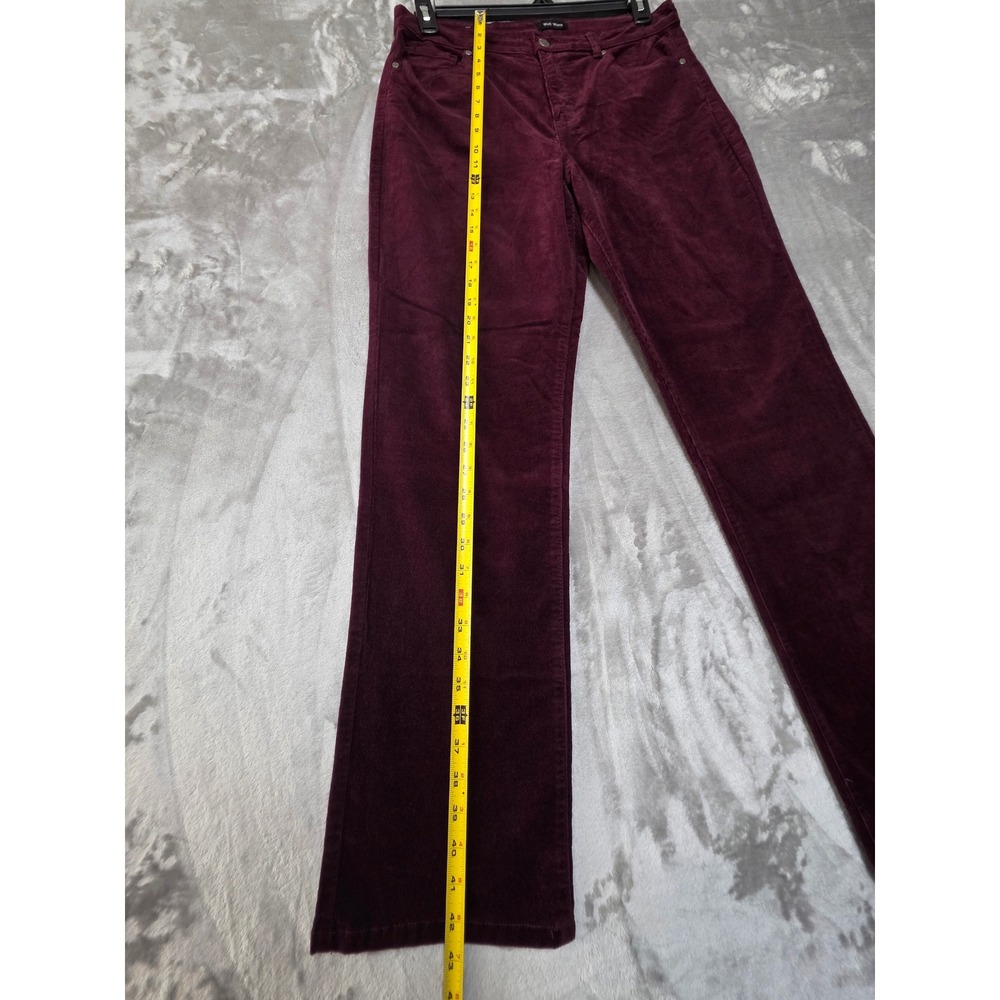Well Worn Womens Burgundy Corduroy Straight Leg Pants Sz-12/32 Wine Red HighRise - Picture 5 of 7